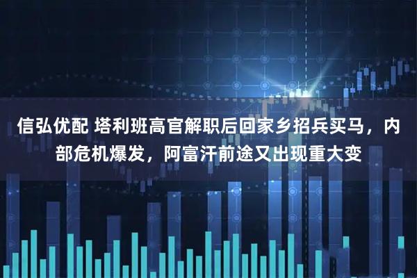 信弘优配 塔利班高官解职后回家乡招兵买马，内部危机爆发，阿富汗前途又出现重大变